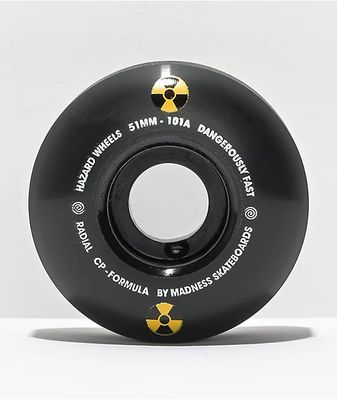 Hazard Swirl CP 51mm 101a Black Skateboard Wheels