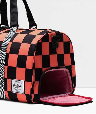 Herschel Novel Checker Clash Red & Black Duffle Bag