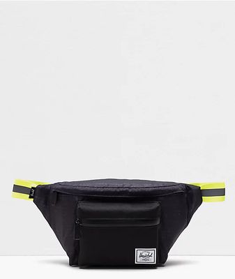 Herschel Supply Co. Seventeen Enzyme Black & Safety Yellow Fanny Pack