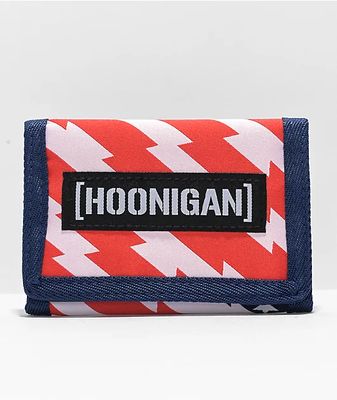 Hoonigan Dive Red, White & Blue Trifold Wallet