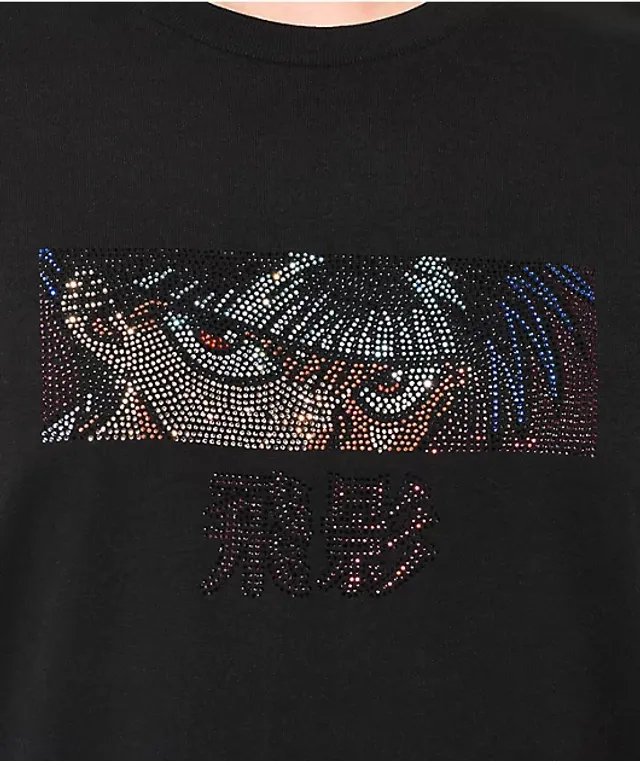 Amp Rhinestone Logo Black T-Shirt