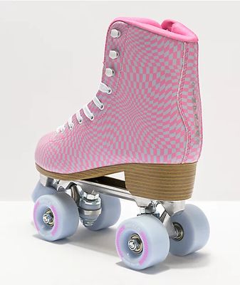 Impala Wavy Check Blue & Pink Roller Skates