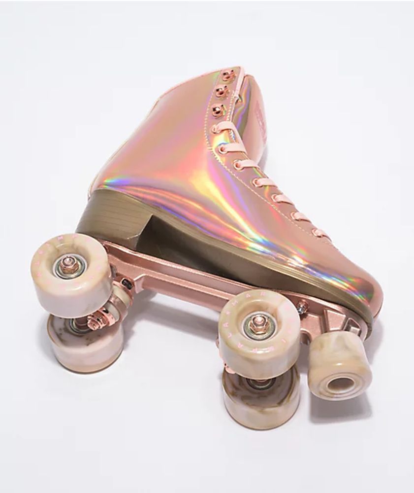 Rose Gold Holographic Vegan Impala Roller Skates