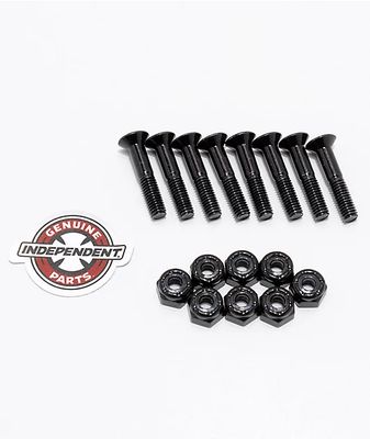Independent Black Crossbolts 1" Skateboard Hardware
