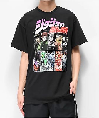 Jojo's Bizarre Adventure Squad Black T-Shirt