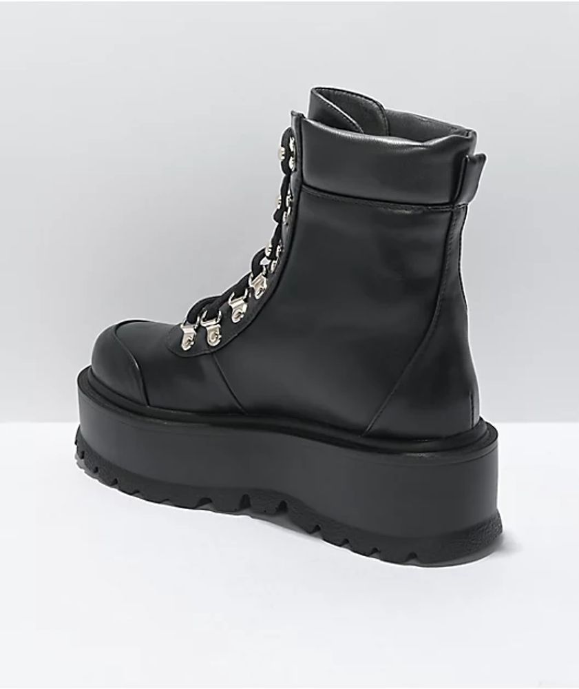 KOI Hydra Black Platform Boots