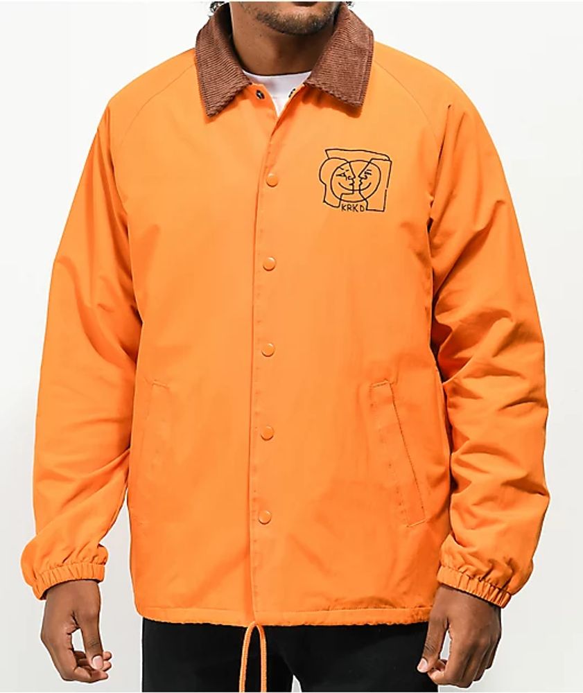 Krooked Moon Smile Orange Bomber Jacket