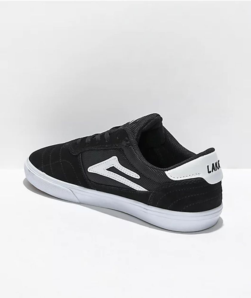 Lakai Kids' Cambridge Black & White Skate Shoes