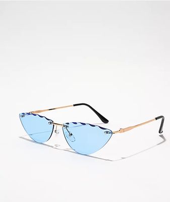 Lucky Blue Cat Eye Sunglasses