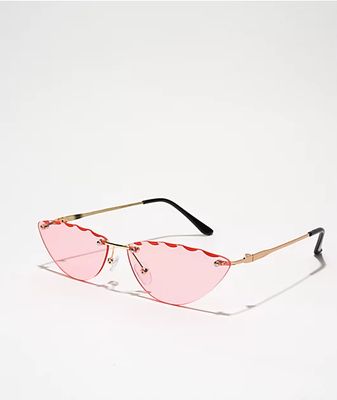 Lucky Pink Cat Eye Sunglasses