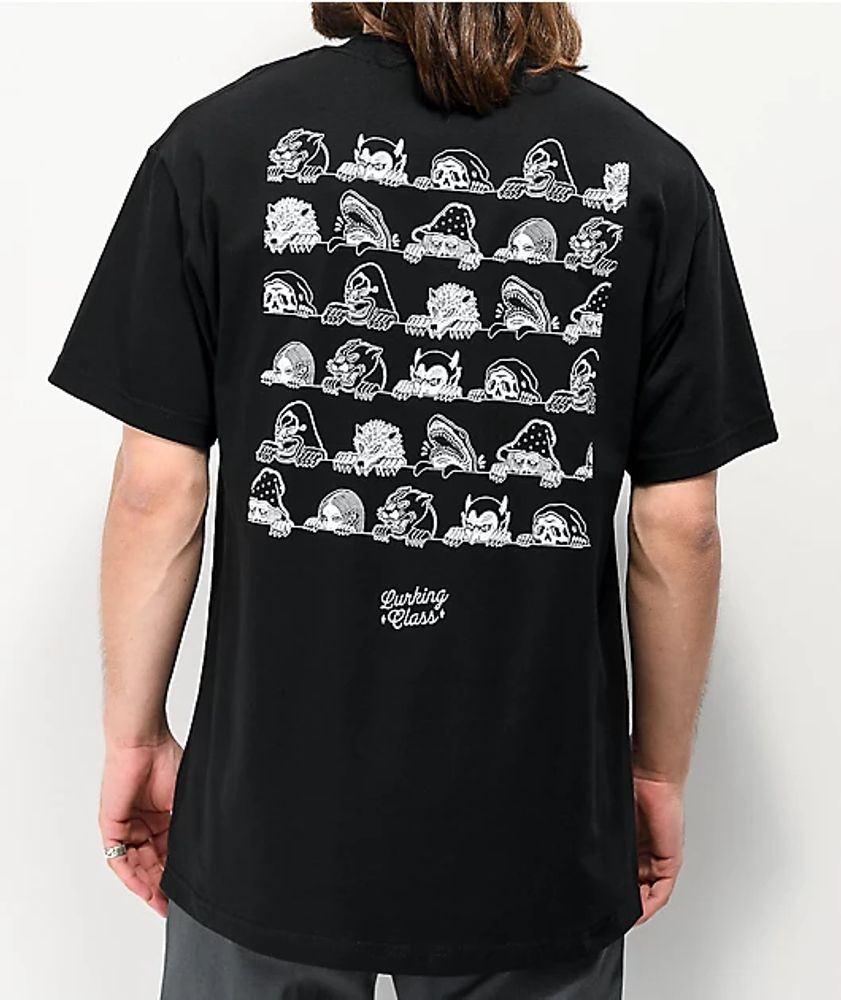 Lurking Class By Sketchy Tank Lurkers Black T-Shirt