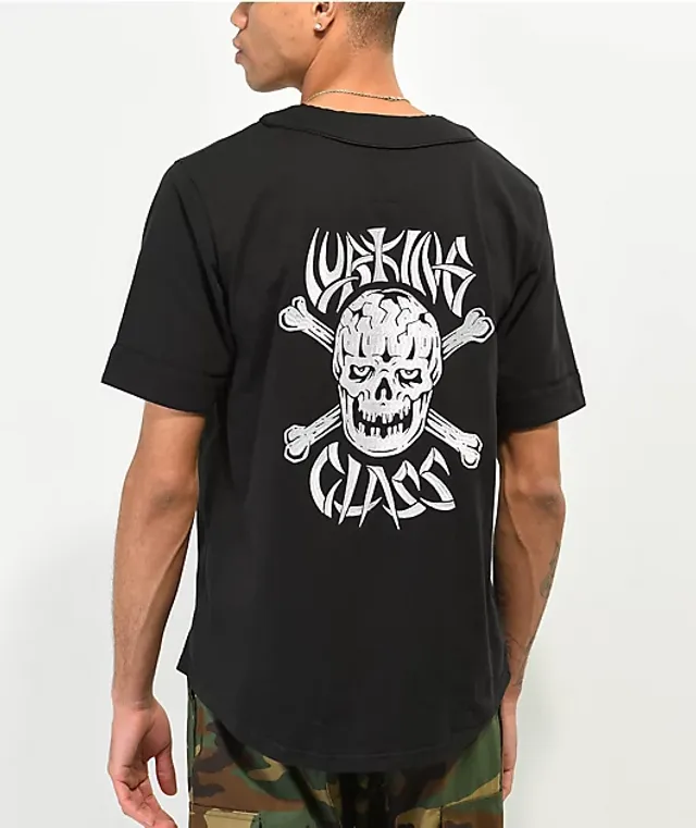 Lurking Class by Sketchy Tank Black & White Pinstripe Baseball