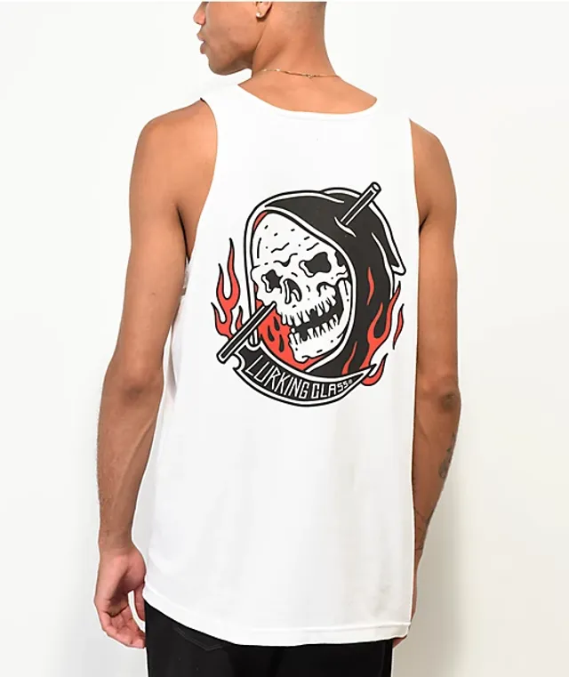 Lurking Class by Sketchy Tank Black & White Pinstripe Baseball Jersey