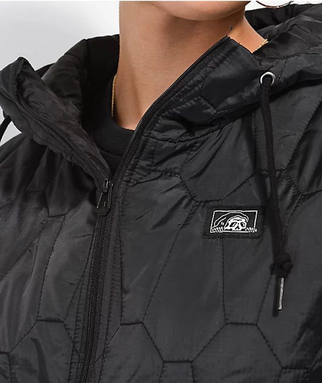 Zumiez Oversized Quilted Black Jacket 