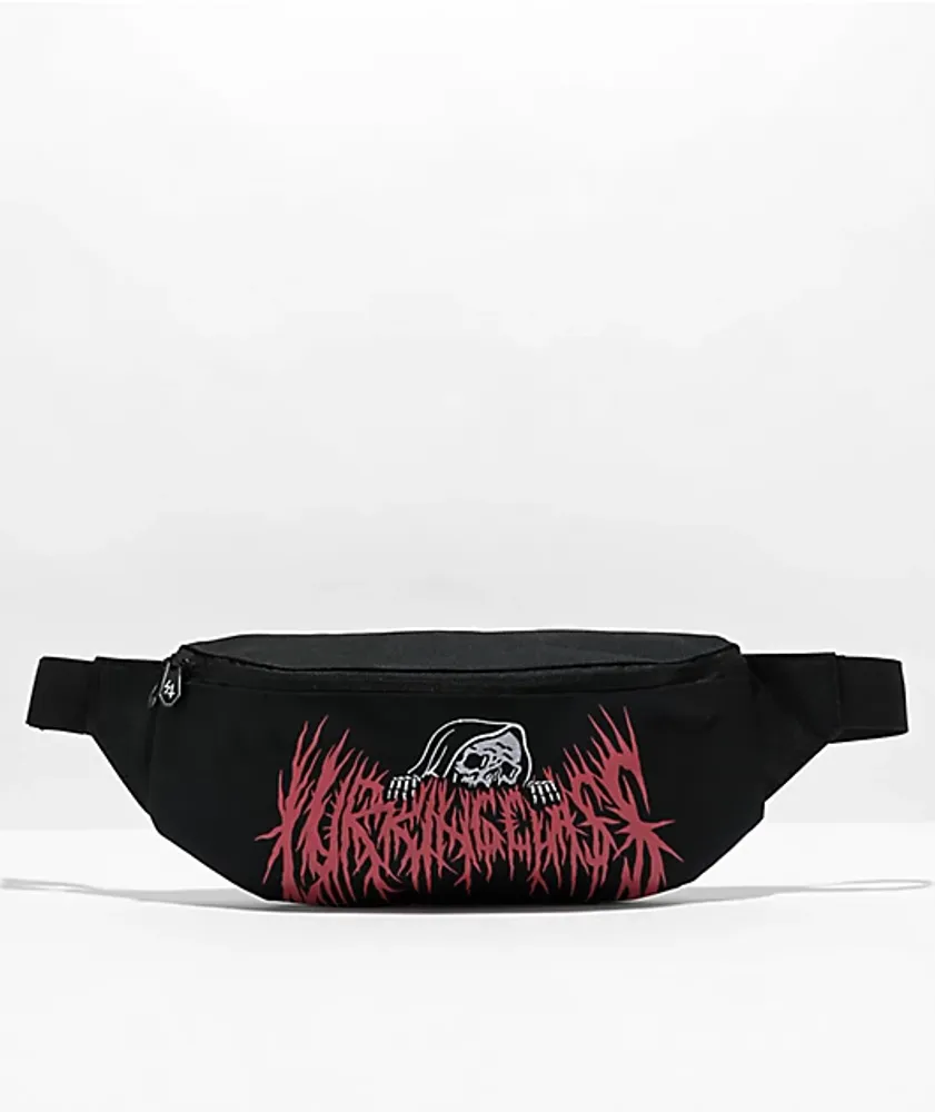 Sprayground Trinity Black & Silver Checkered Rhinestone Fanny Pack