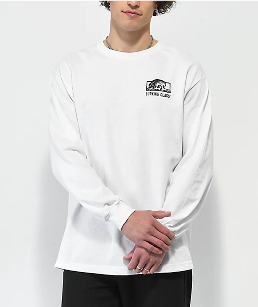 White Adult Long Sleeve Tshirt 64400 - TSHIRTKING