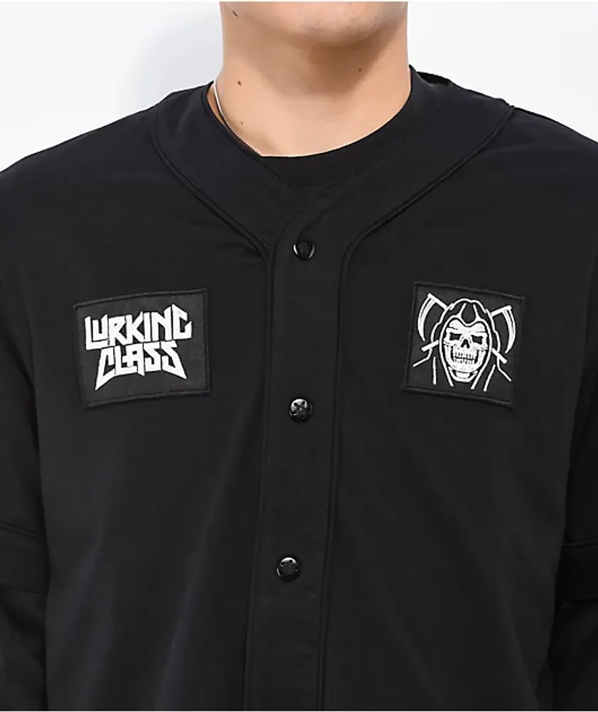 Lurking Class by Sketchy Tank Black Basketball Jersey