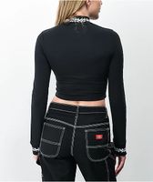 Lurking Class by Sketchy Tank Mock Neck Long Sleeve Crop Top