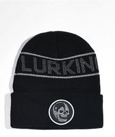 Lurking Class by Sketchy Tank Reflective Skull Black Beanie