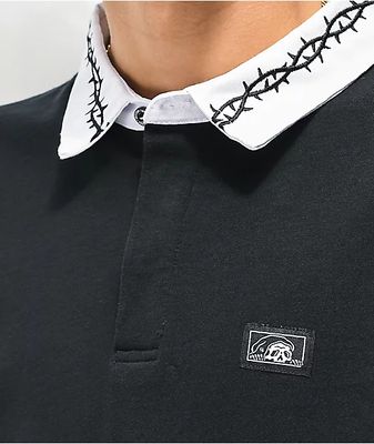 Lurking Class by Sketchy Tank Thorns Black Long Sleeve Polo Shirt