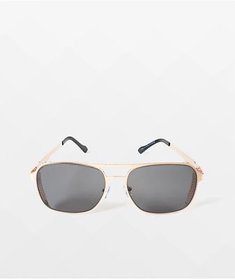 Marble Temple Gold Round Sunglasses