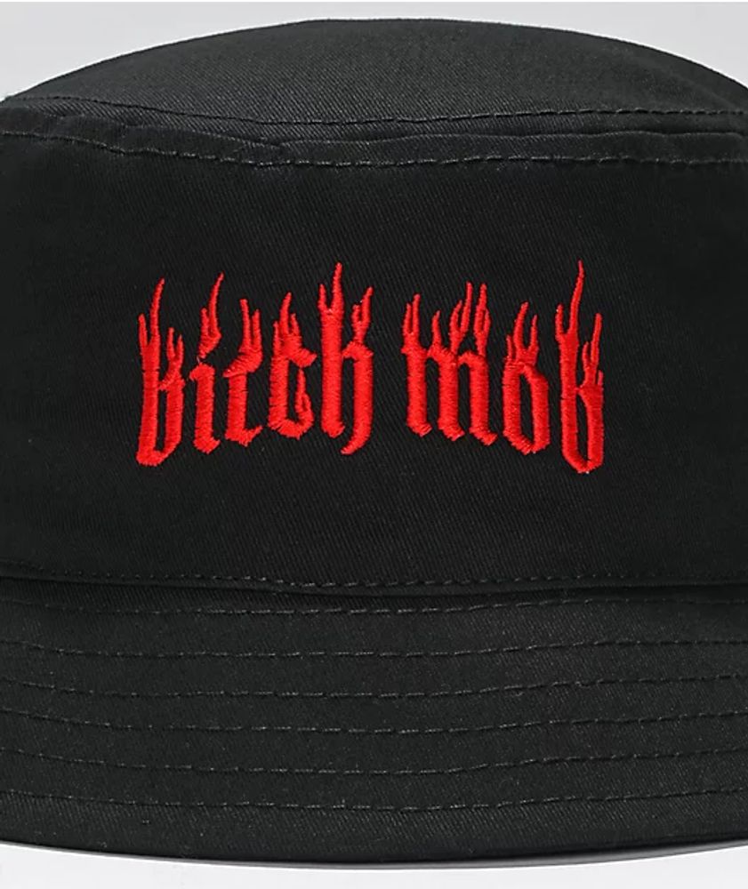 Married To The Mob Bitch Mob Black Bucket Hat