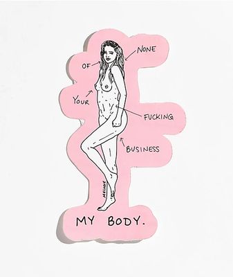 Melodie My Body Pink Sticker