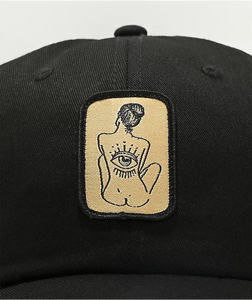 Melodie Watch Your Back Black Strapback Hat