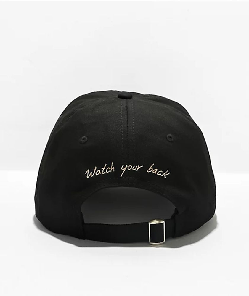 Melodie Watch Your Back Black Strapback Hat