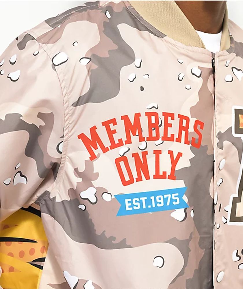 Members Only x Nickelodeon Hey Arnold Tan Camo Bomber Jacket