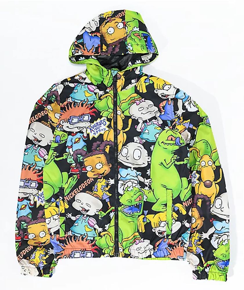 Members Only x Nickelodeon Kids' Rugrats Black Windbreaker Jacket