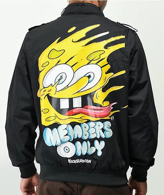 Members Only x Nickelodeon Spongebob Squarepants Iconic Black Racer Jacket