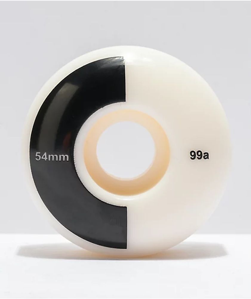 Mercer 54mm 99a Black & White Skateboard Wheels