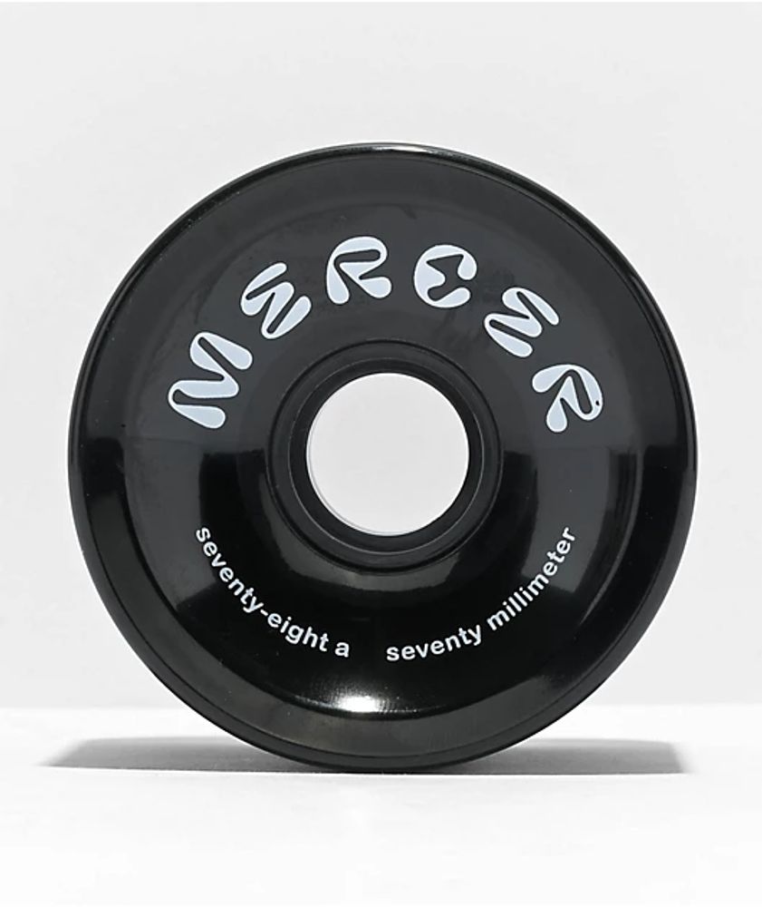 Mercer 70mm 80a Black Longboard Wheels