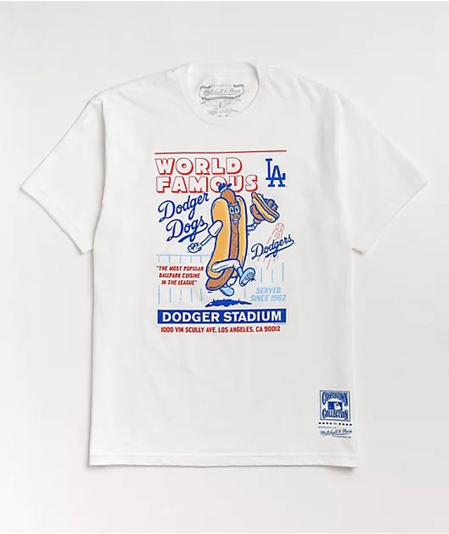 Mitchell & Ness x MLB LA Dodgers Dog White T-Shirt