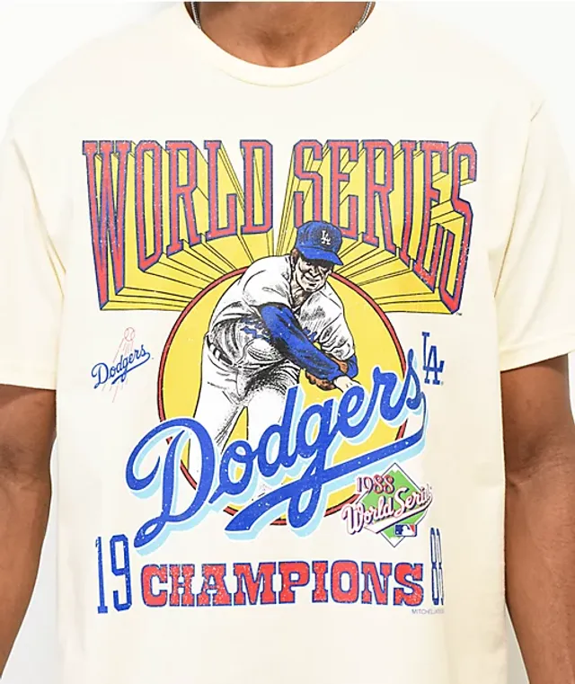 Mitchell & Ness x MLB Los Angeles Dodgers World Series Cream T-Shirt