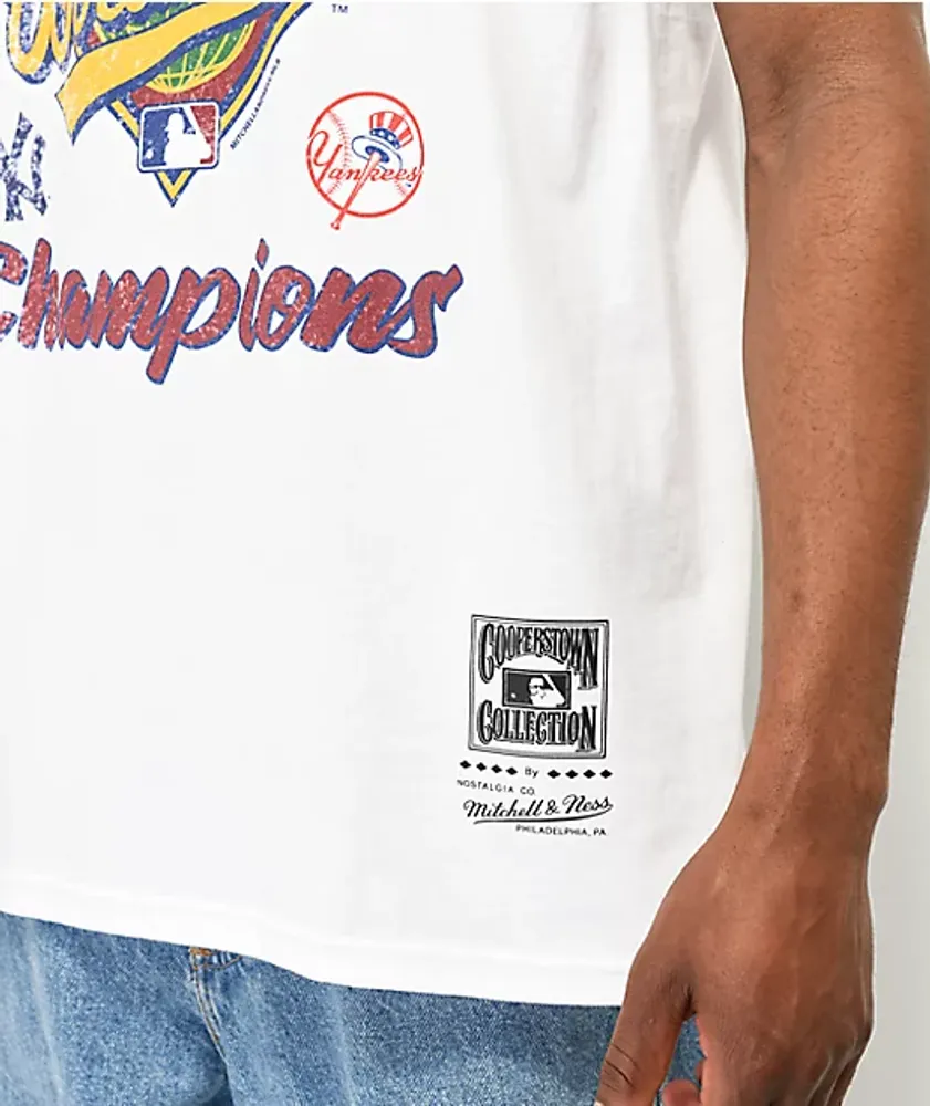 Mitchell & Ness x MLB New York Yankees World Series White T-Shirt
