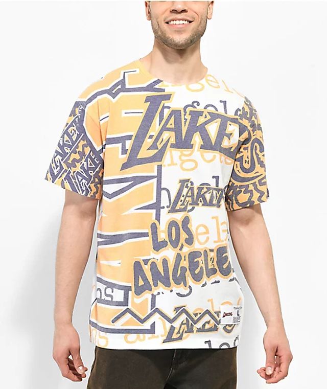 Mitchell & Ness x NBA Asian Heritage Los Angleles Lakers Purple T-Shirt