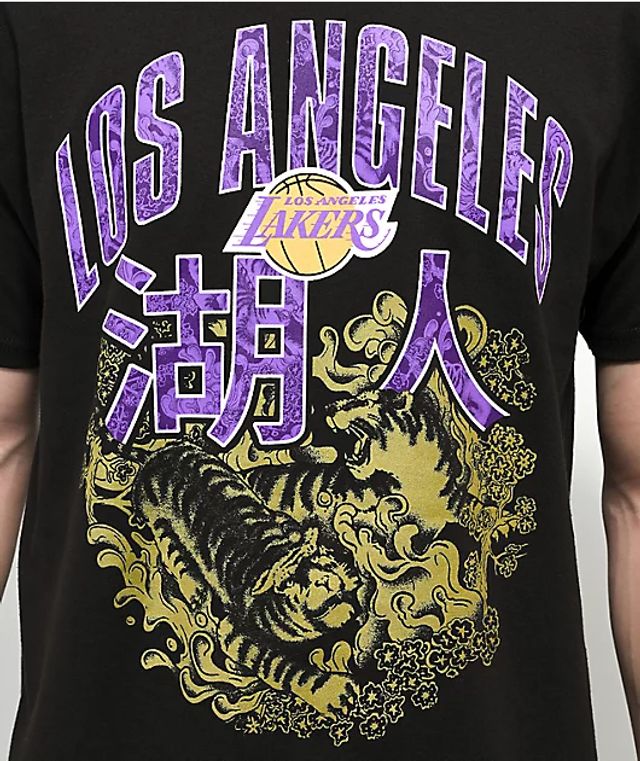 Forever 21 Men's Los Angeles Lakers Graphic T-Shirt in Taupe, XXL
