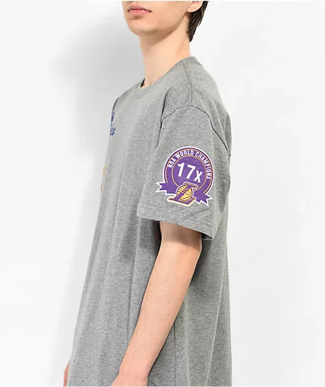 Mitchell & Ness La Lakers State Flower Black T-Shirt - Size M - Black - Graphic Street T-shirts - Men's Clothing at Zumiez