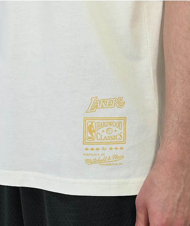 Mitchell & Ness Lakers Slap Sticker Yellow T-Shirt