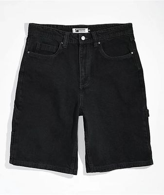 Monet Carve Black Wash Denim Shorts
