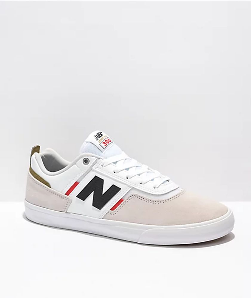 New Balance Numeric 306 Jamie Foy White, Red & Blue Skate Shoes