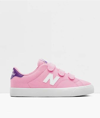 New Balance Numeric Boys 210 Hook and Loop Pink Skate Shoes
