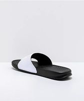 Nike Benassi White & Black Slide Sandals