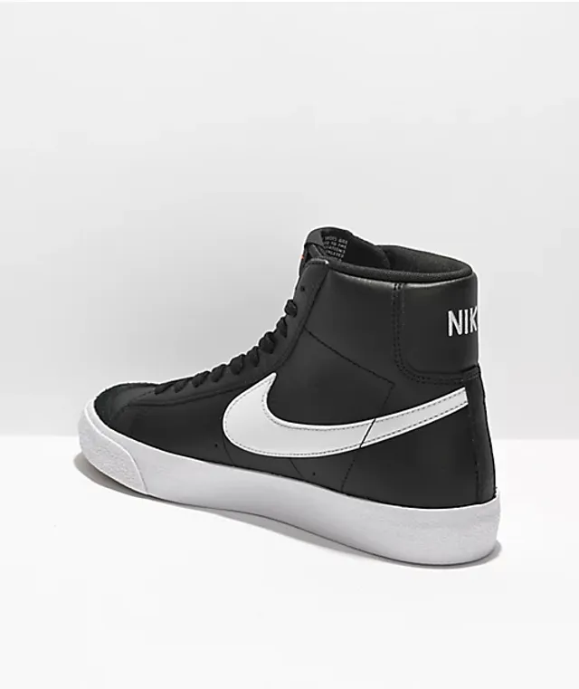 Acteur kubiek Over het algemeen Nike Kids' Blazer Mid '77 Vintage Black Leather Shoes | Shop Midtown