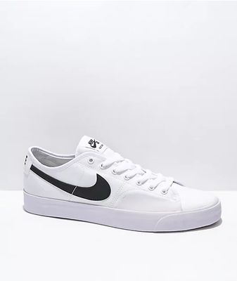 Nike SB Blazer Court White & Black Skate Shoes