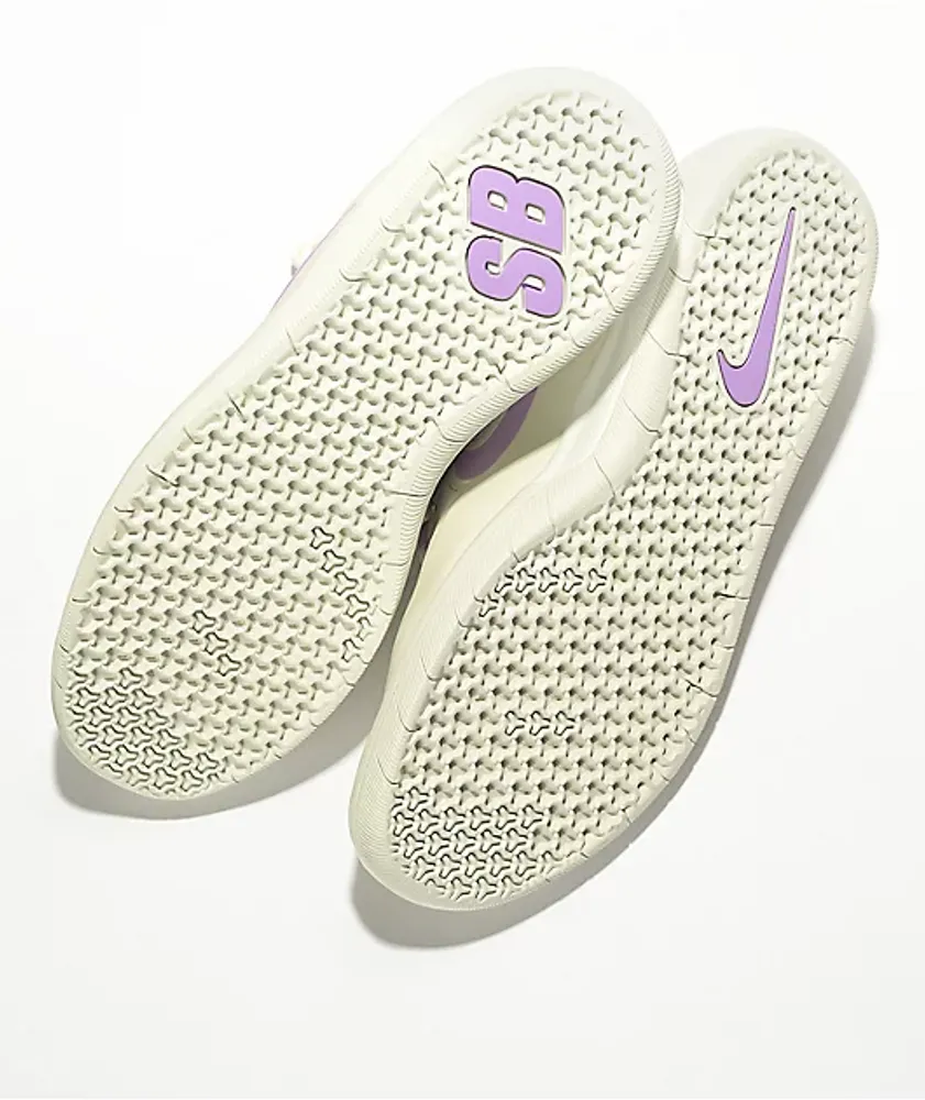 Nike SB Nyjah Free 2 Summit White & Lilac Skate Shoes