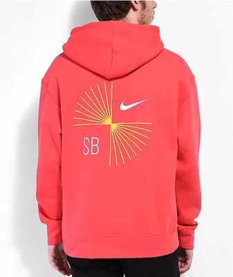 Nike SB Sun Stripes Red Hoodie