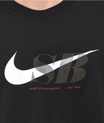 Nike SB Swoosh Thru Black T-Shirt